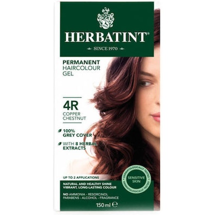 

Стойкая гель-краска для волос 4r Chestnut Copper - 150 мл Herbatint