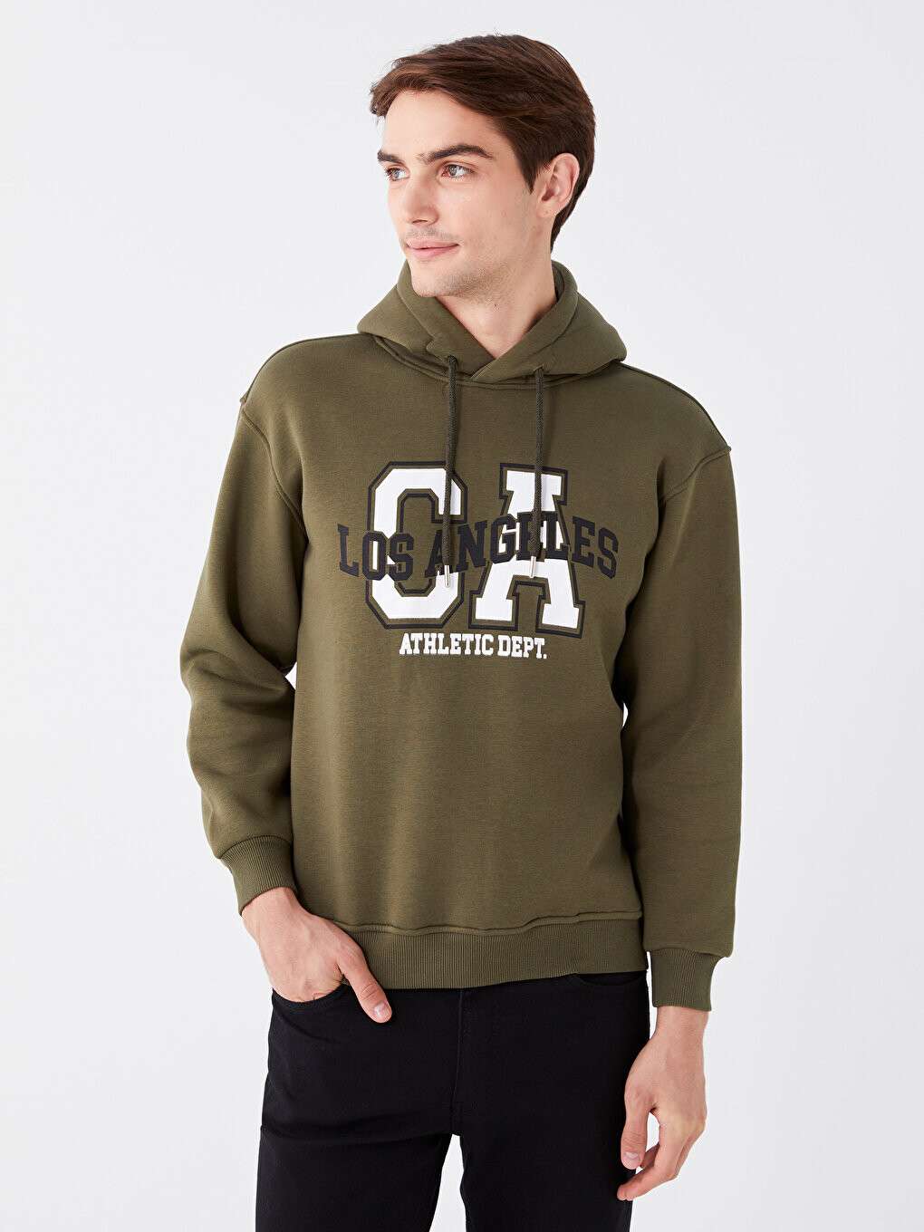 

Мужская толстовка с длинным рукавом и принтом CALİMERA MODA, хаки