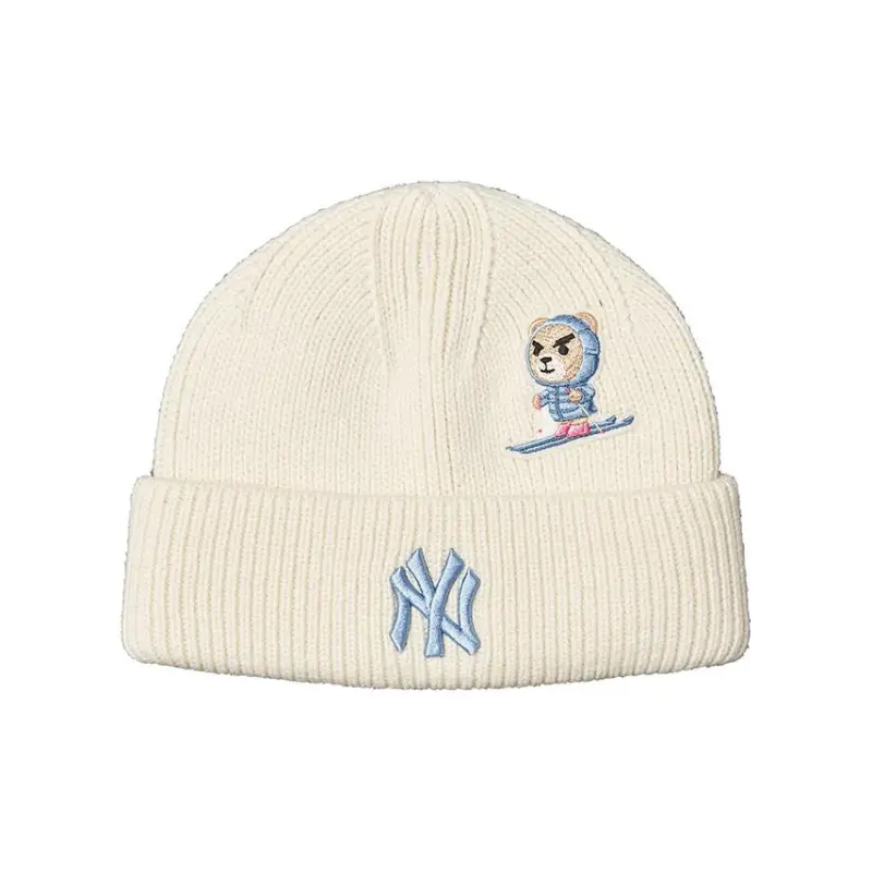 

MLB Акриловая унисекс шапка белая, White