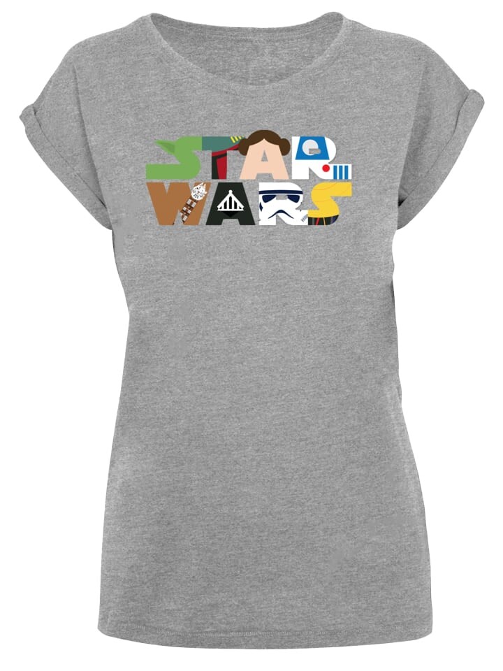 

Футболка F4NT4STIC T-Shirt Star Wars Character Logo, пятнистый серый