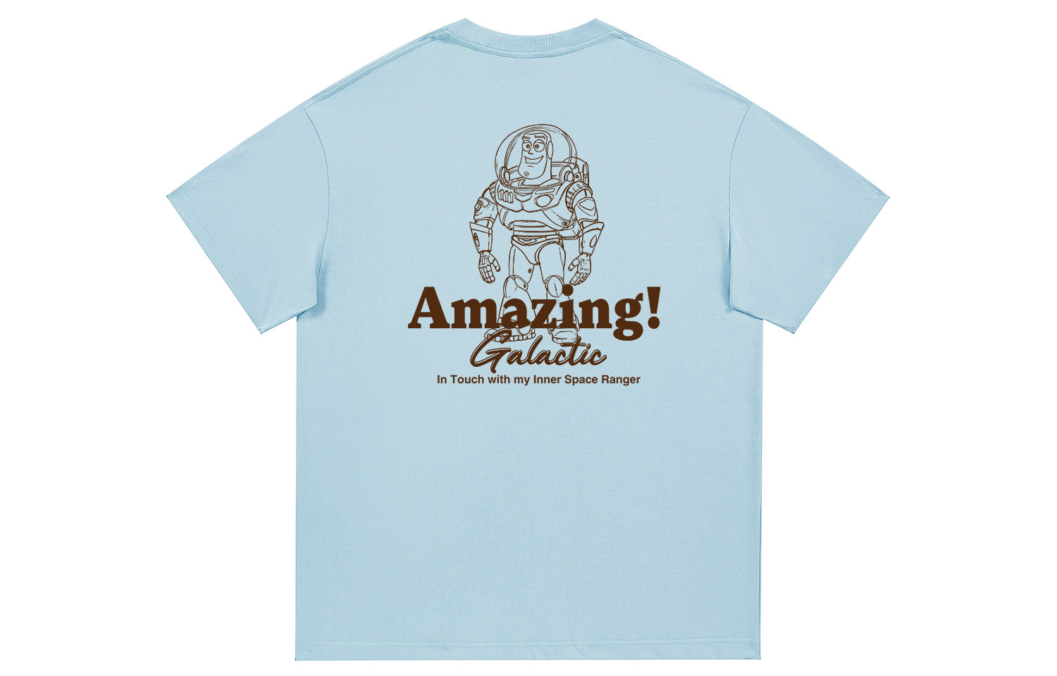 

Футболка Unisex Crew Neck тонкая прямая посадка Disney, светло-синий