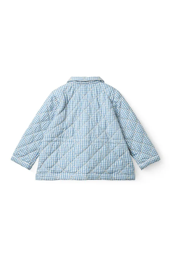 Легкая стеганая куртка с узором «гусиная лапка» Copenhagen Colors, Blue — фото 3