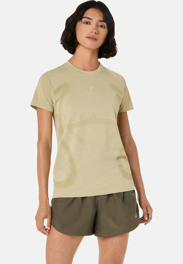 

Футболка с бесшовным принтом «дорога без швов» Asics, Khaki Cream, Хаки, Футболка с бесшовным принтом «дорога без швов» Asics, Khaki Cream