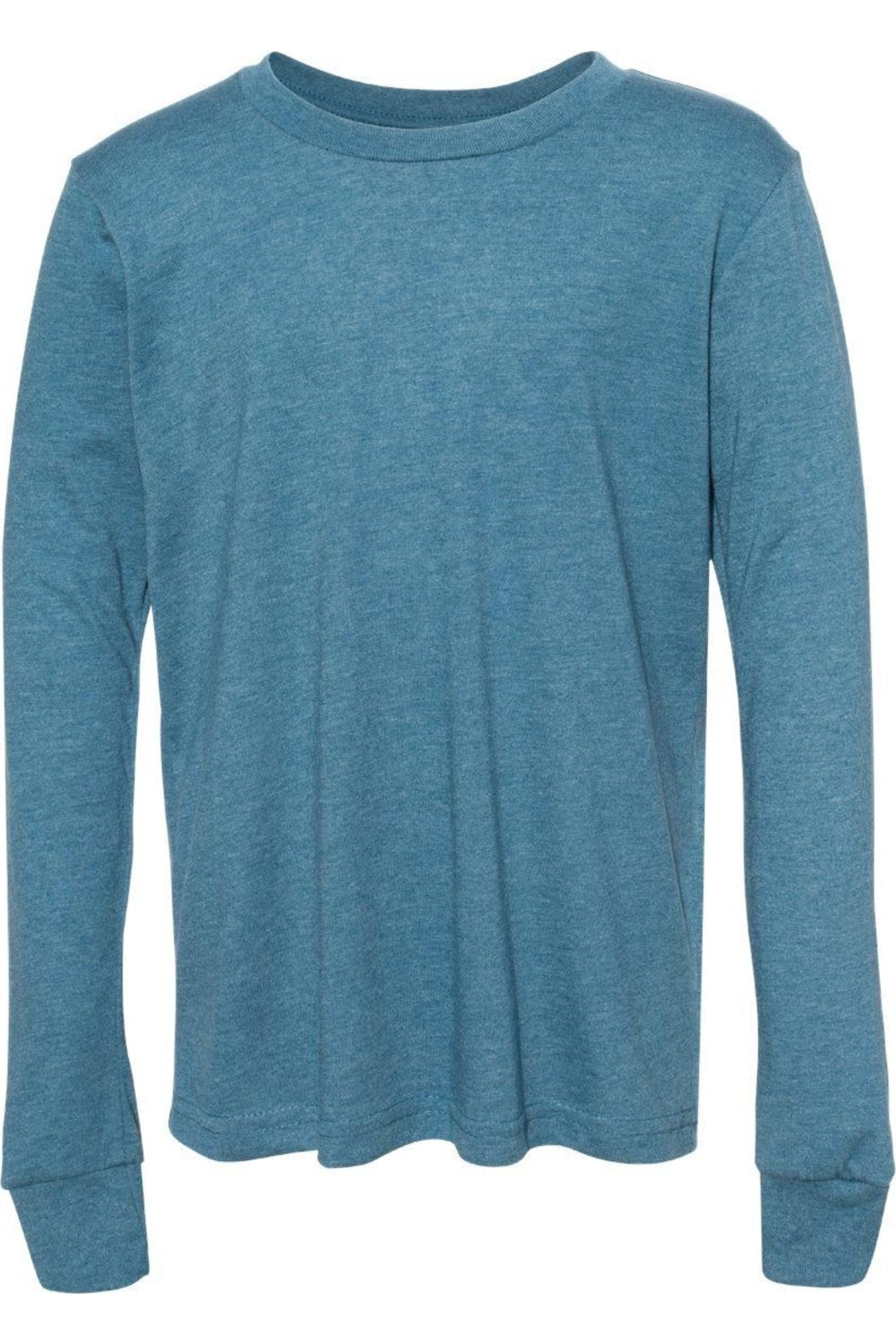 

Молодежная футболка с длинным рукавом BELLA + CANVAS, цвет heather deep teal