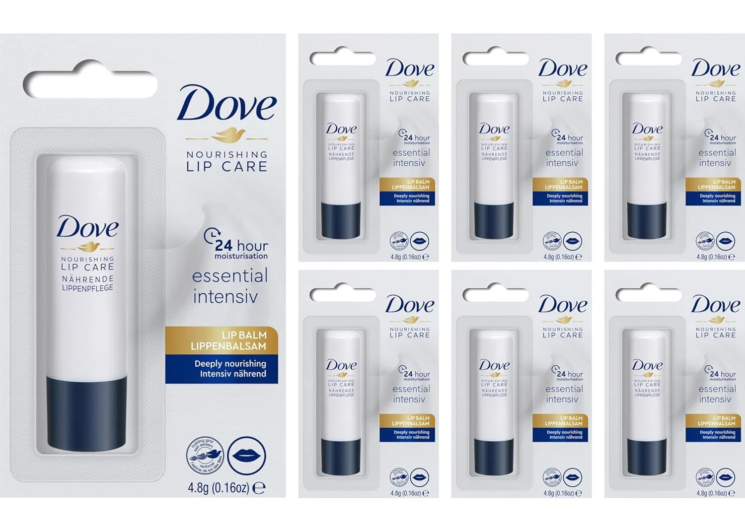 Бальзам для губ «Nourishing Lipcare Essential Intensive» от Dove, 6 шт. Dove