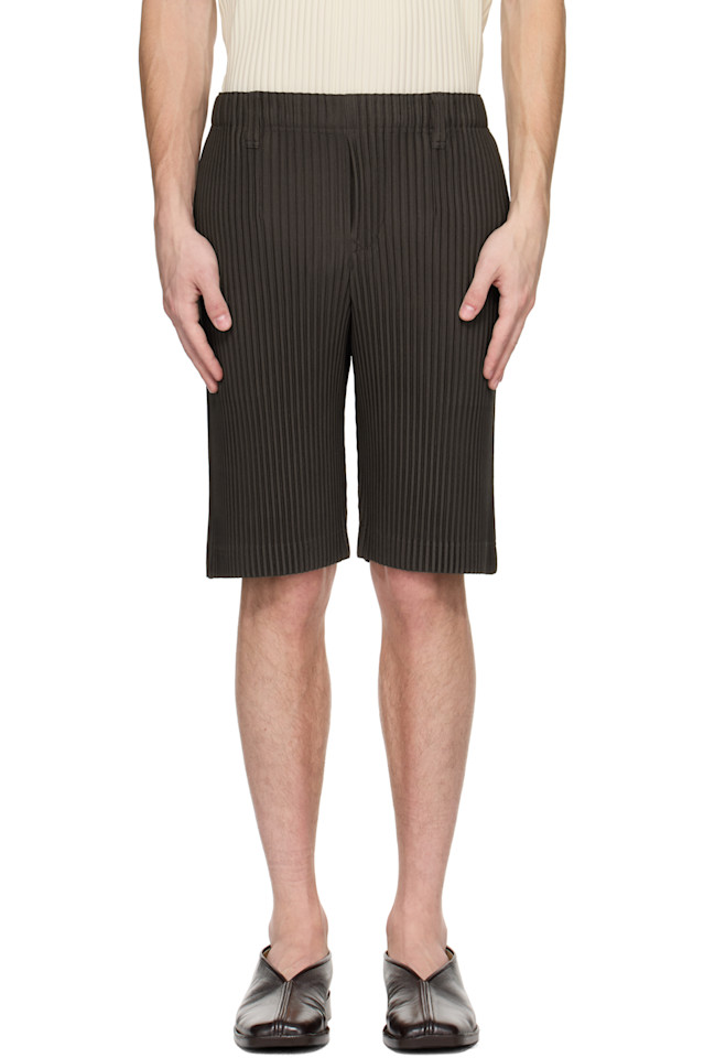 

Шорты с плиссировкой Tailored pleats 2 Homme Plissé Issey Miyake, коричневый