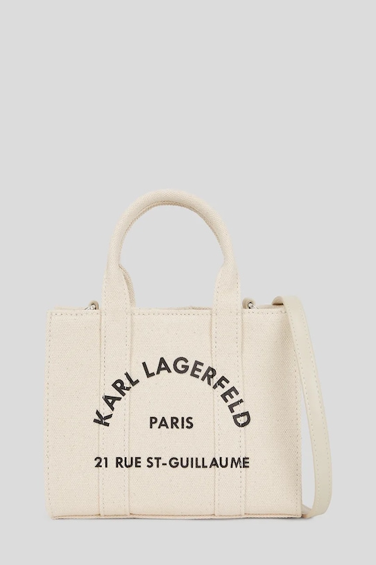 

Хлопковая сумка Karl Lagerfeld, бежевый