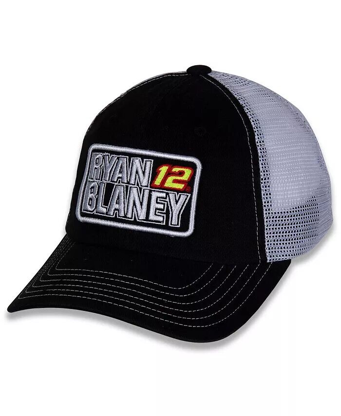 

Женская черно-белая регулируемая шляпа с именем и номером Ryan Blaney Team Penske, черный