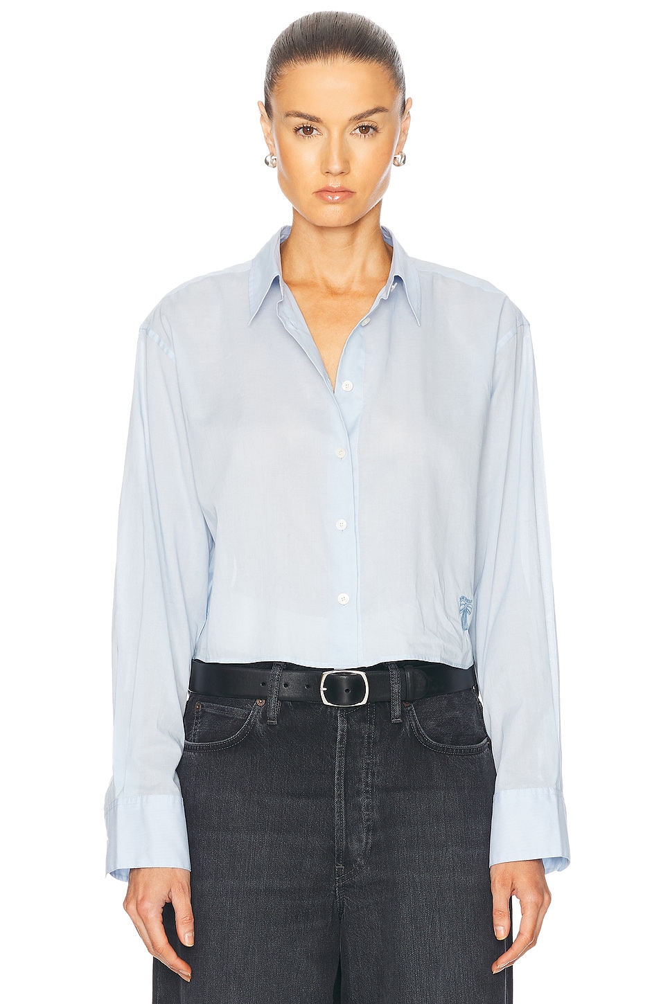 

Сатай Рубашка Acne Studios, цвет Baby Blue