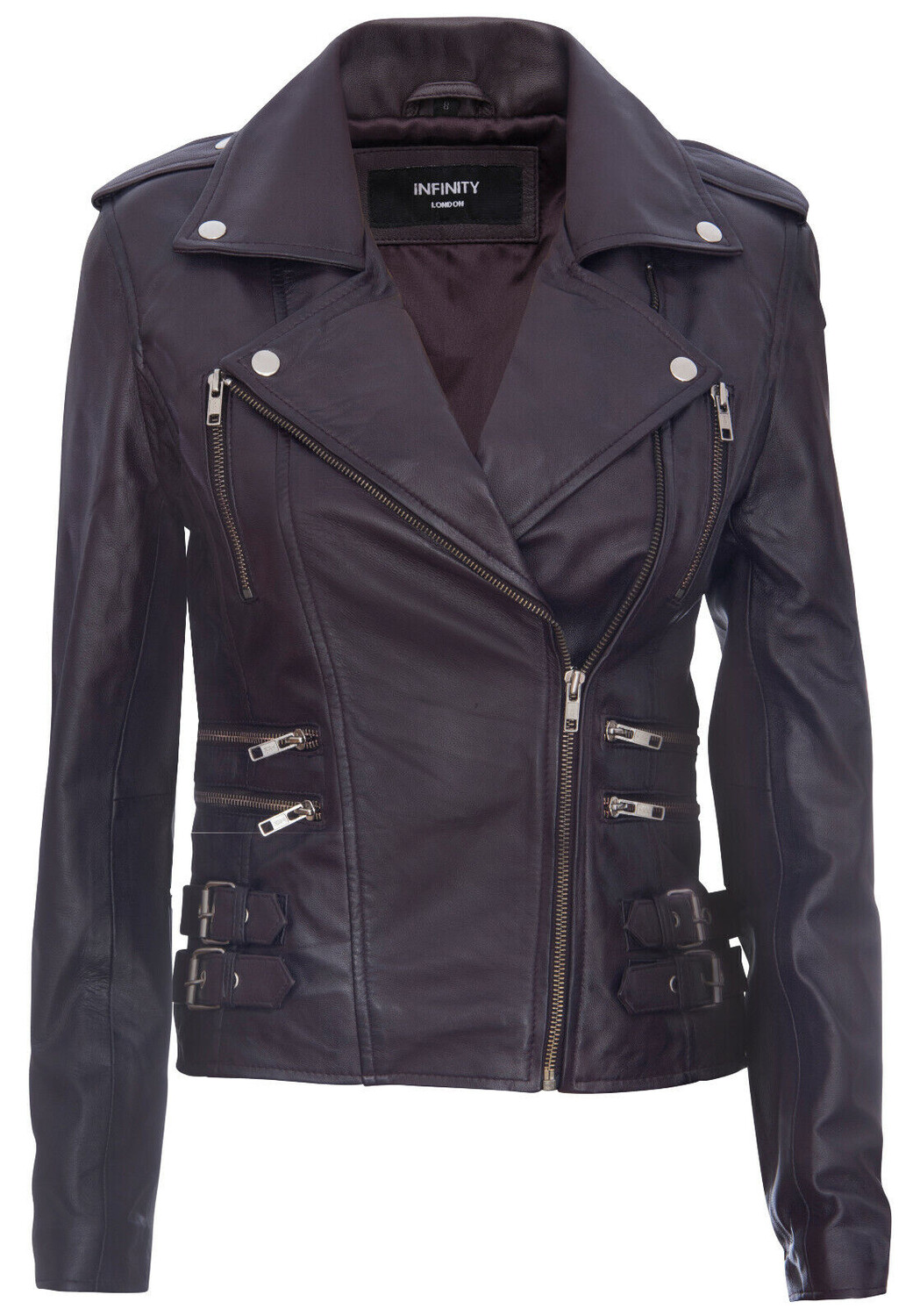 

Кожаная байкерская куртка brando loddon Infinity Leather, фиолетовый