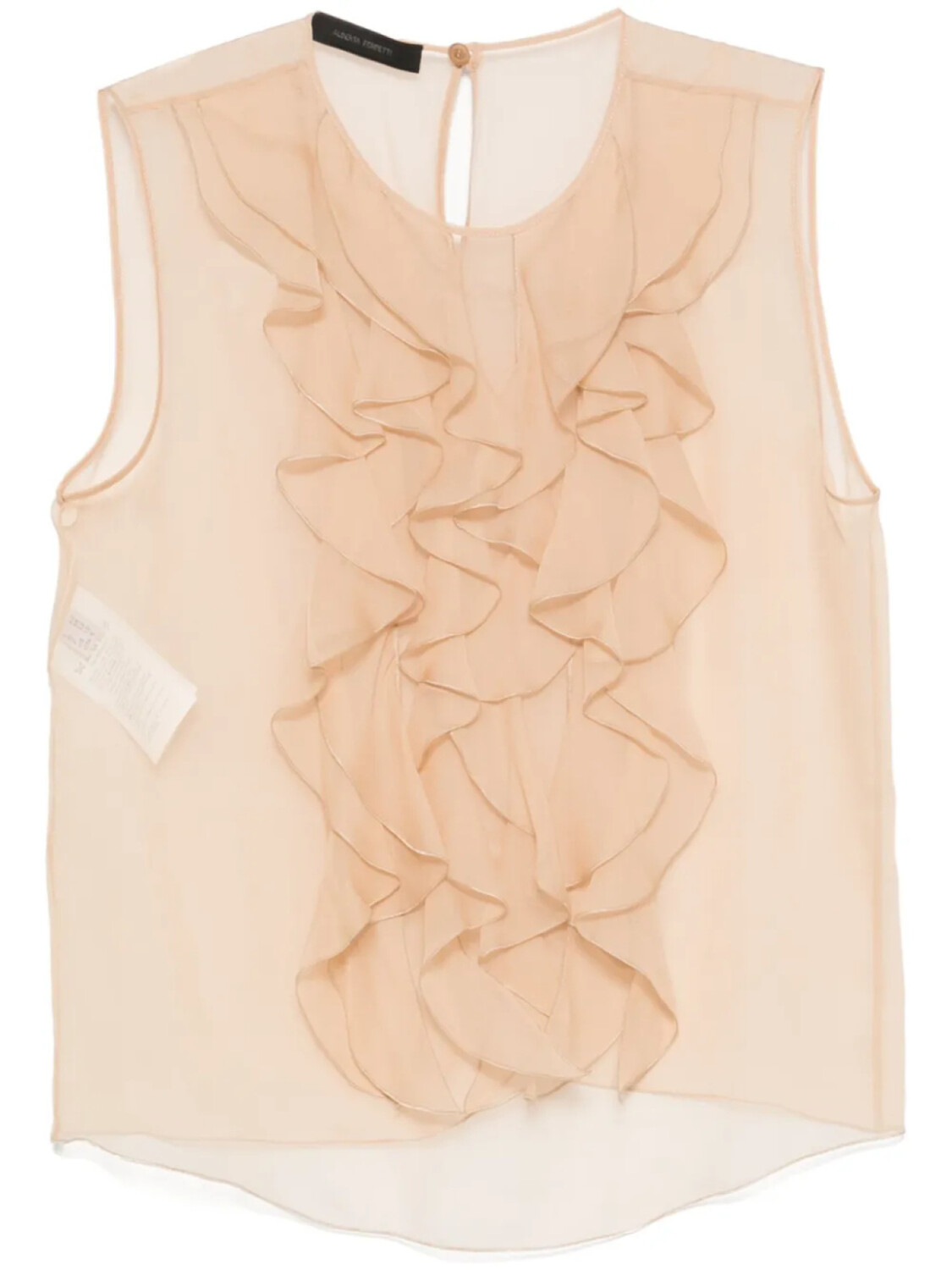 

Alberta Ferretti блузка с оборками, нейтральный