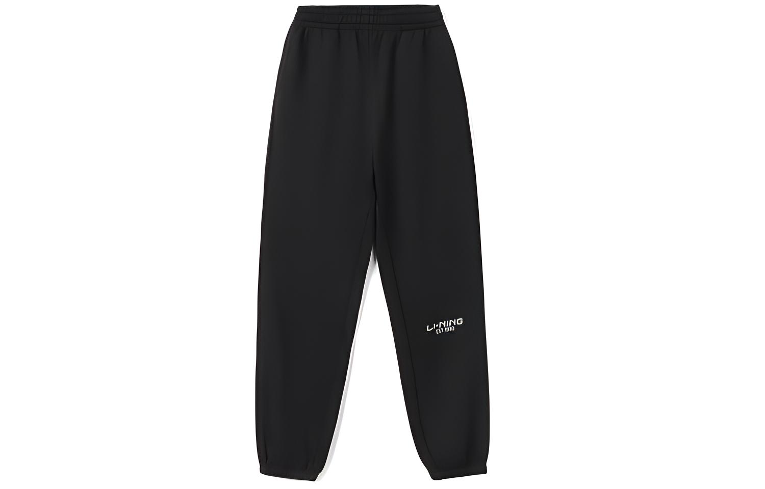 

Женские трикотажные спортивные брюки LiNing Sports Life Collection, черные