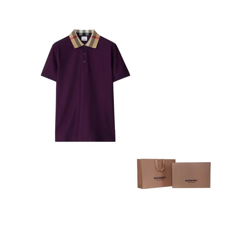 

Burberry Поло для мужчин, фиолетовое, Фиолетовый, Burberry Поло для мужчин, фиолетовое