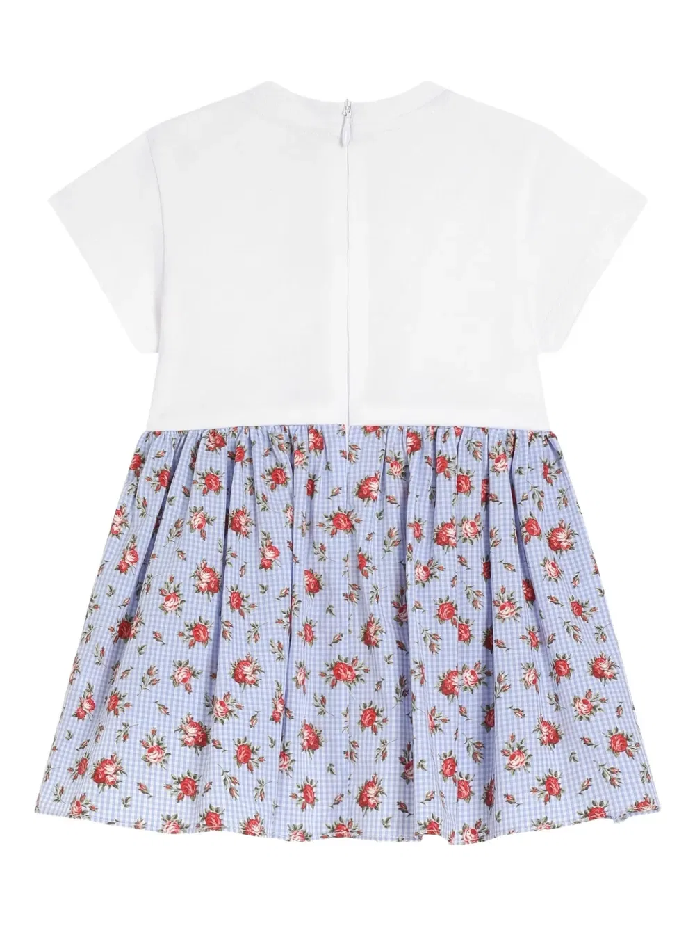 Платье с цветочным принтом и боковыми карманами Dolce & Gabbana Kids, белый — фото 2