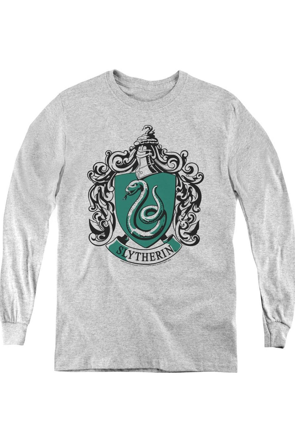

Футболка с длинным рукавом для детей с гербом Слизерина из Гарри Поттера Gildan, Athletic Heather