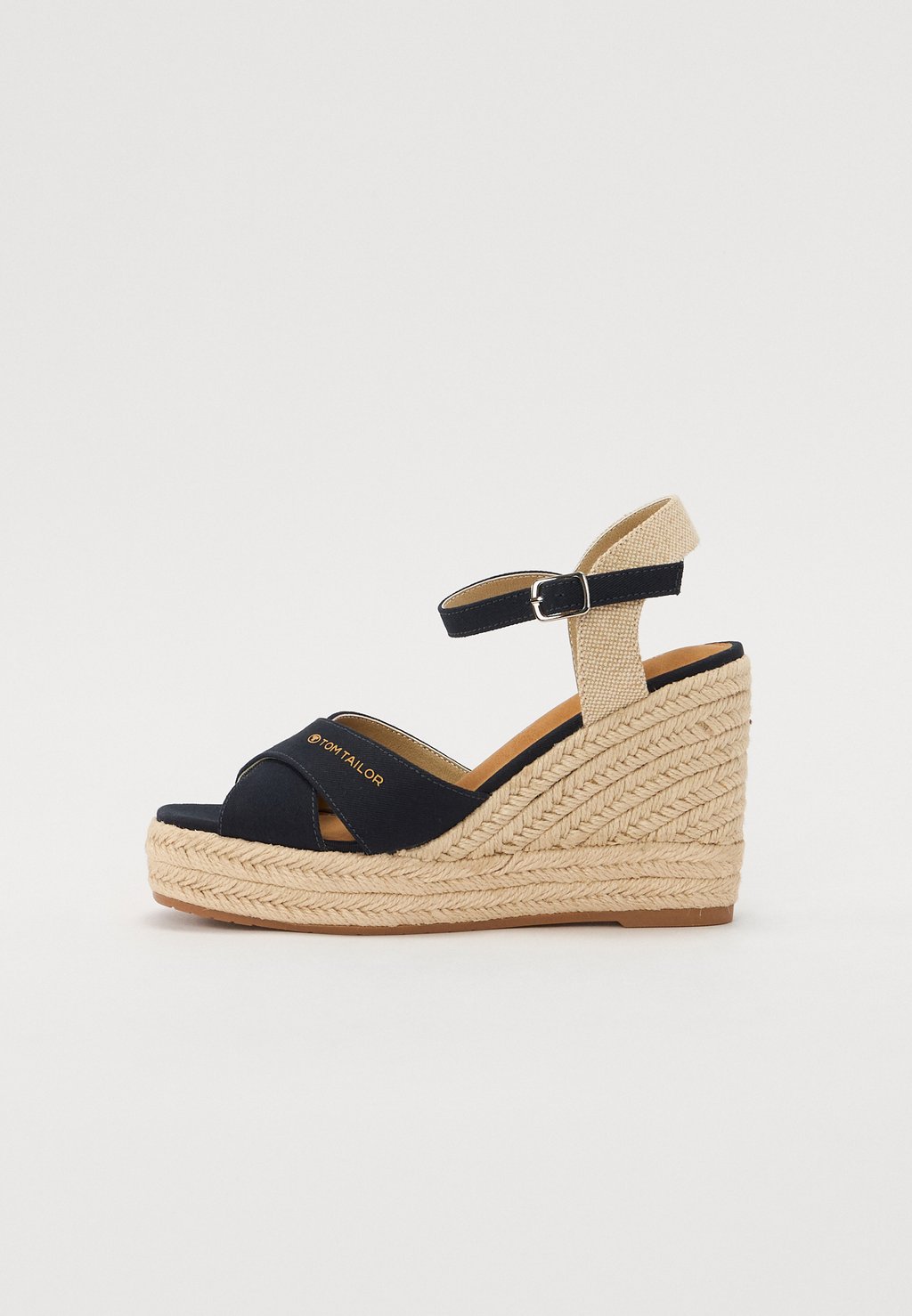 Сандалии с манжетой на щиколотке Platform sandals TOM TAILOR, темно-синий