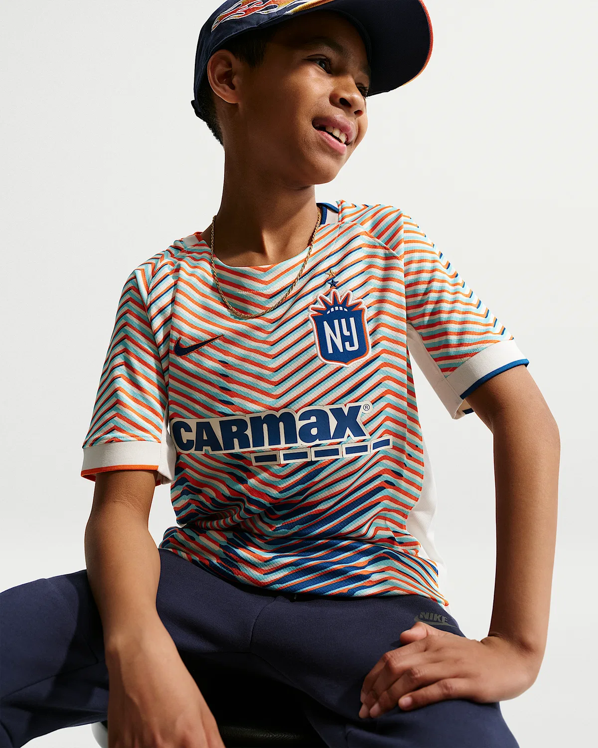Детская футболка Nike Dri-FIT NWSL Replica Jersey Gotham FC Stadium Away, Sail — фото 3