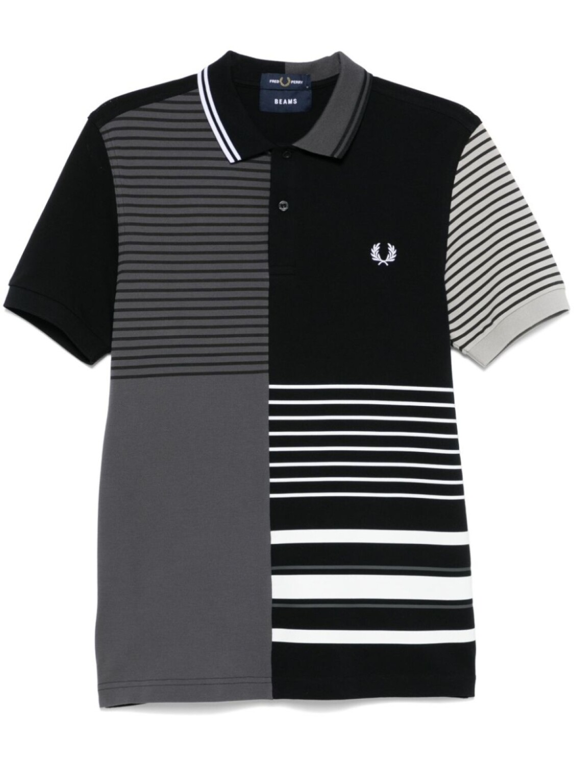 

Полосатая рубашка-поло Fred Perry x Beams, черный