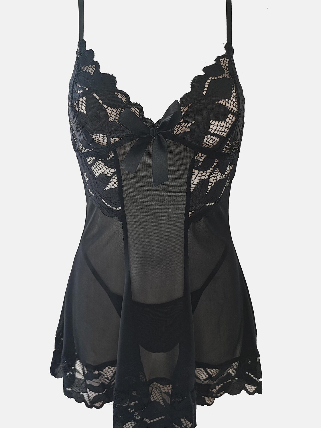 

ORGANZA Lingerie Пеньюар 'Negligé' в черном цвете