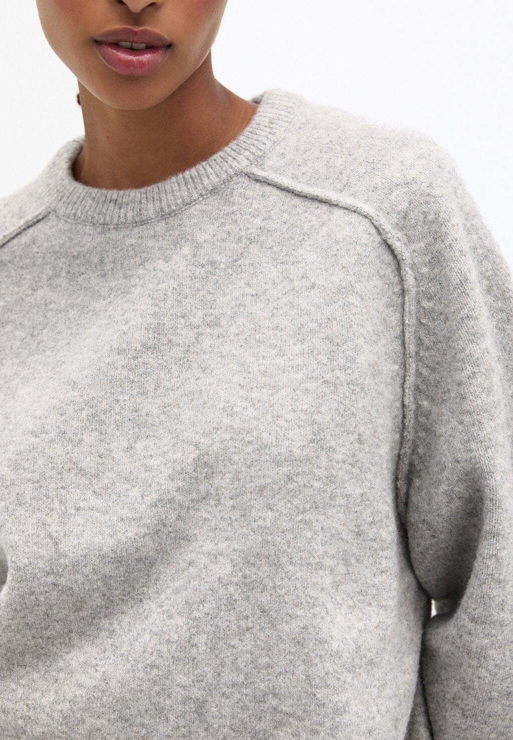 

Джемпер OVERSIZE PULL&BEAR, светло-серый