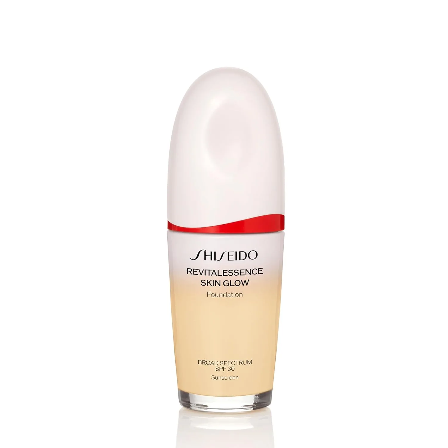 Shiseido RevitalEssence Skin Glow Foundation SPF 30, 120 Ivory - тональный крем с наращиваемым средним покрытием, 24-часовая гидратация и 12-часовое ношение, устойчив к переносу, складкам и выцветанию, некомедогенный, для всех типов кожи