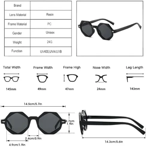 

Ретро-солнцезащитные очки Polygon для женщин, модные градиентные очки с защитой от УФ-излучения UV400, мужские солнцезащитные очки с заклепками MTZJH, Black Orange