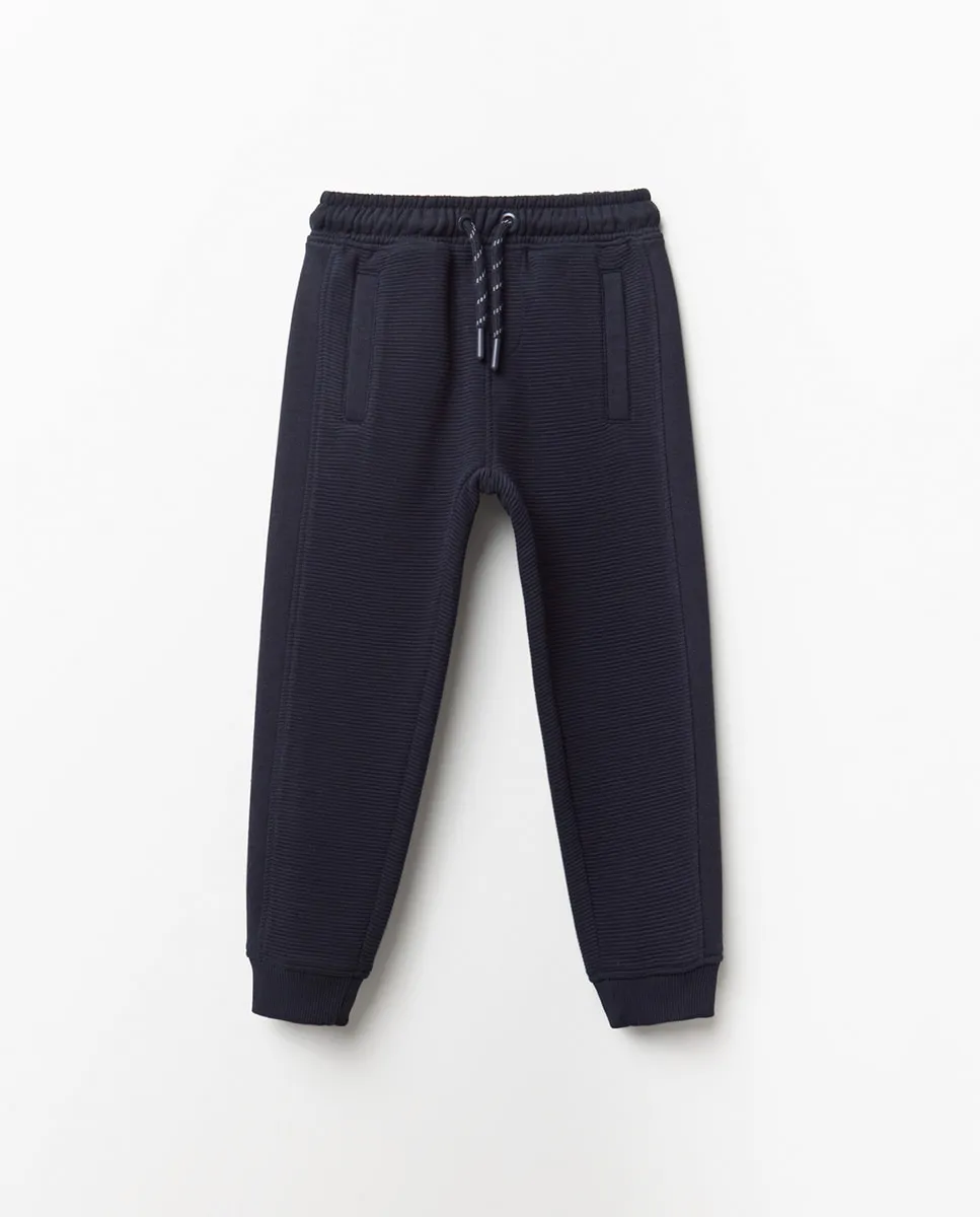 

Брюки из ткани осман Sfera, темно-синий