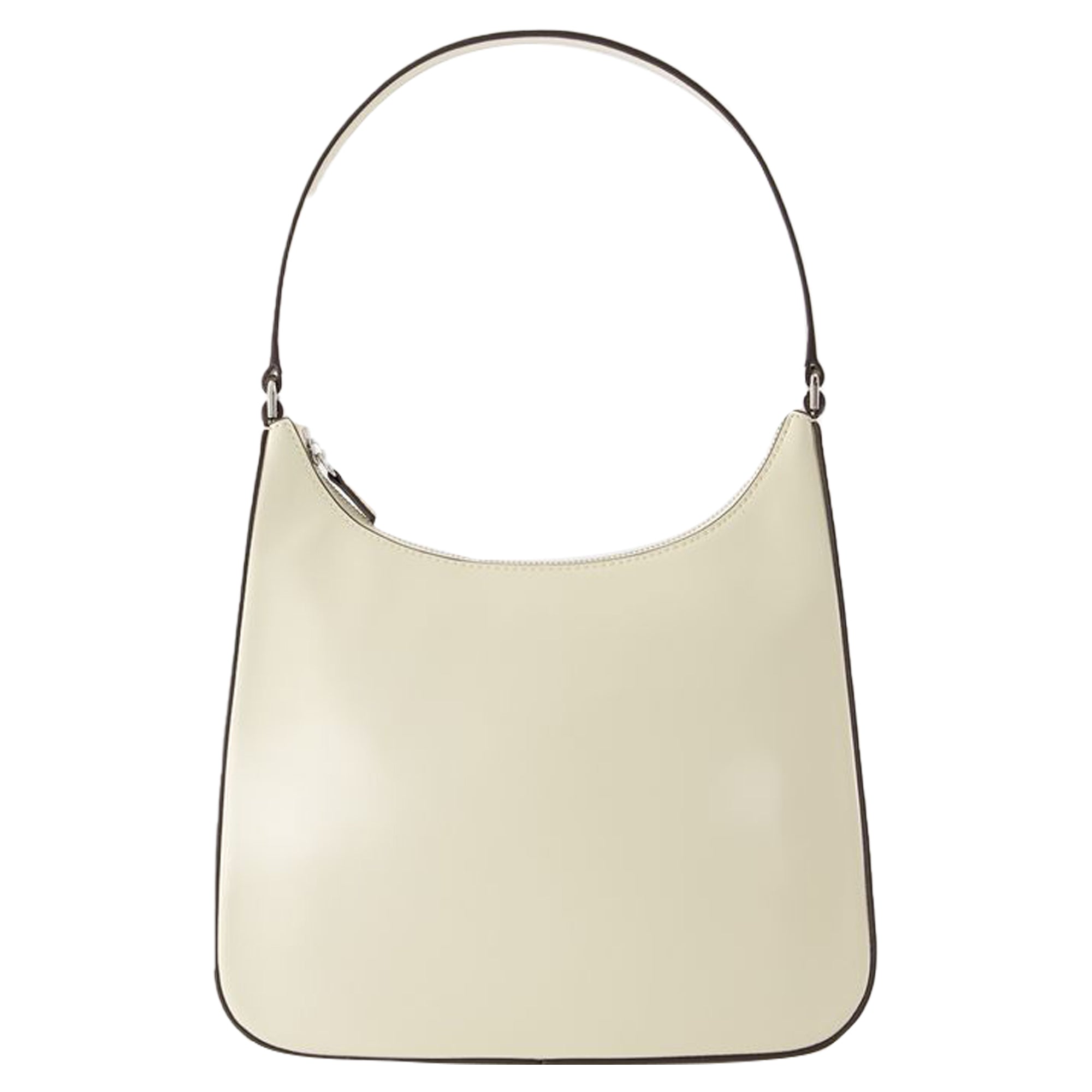 

Сумка через плечо Alec от Staud из кожи бежевого цвета