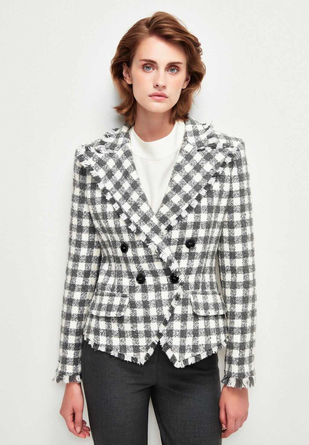 

Блейзер ACCESSORIED TWEED adL, серый