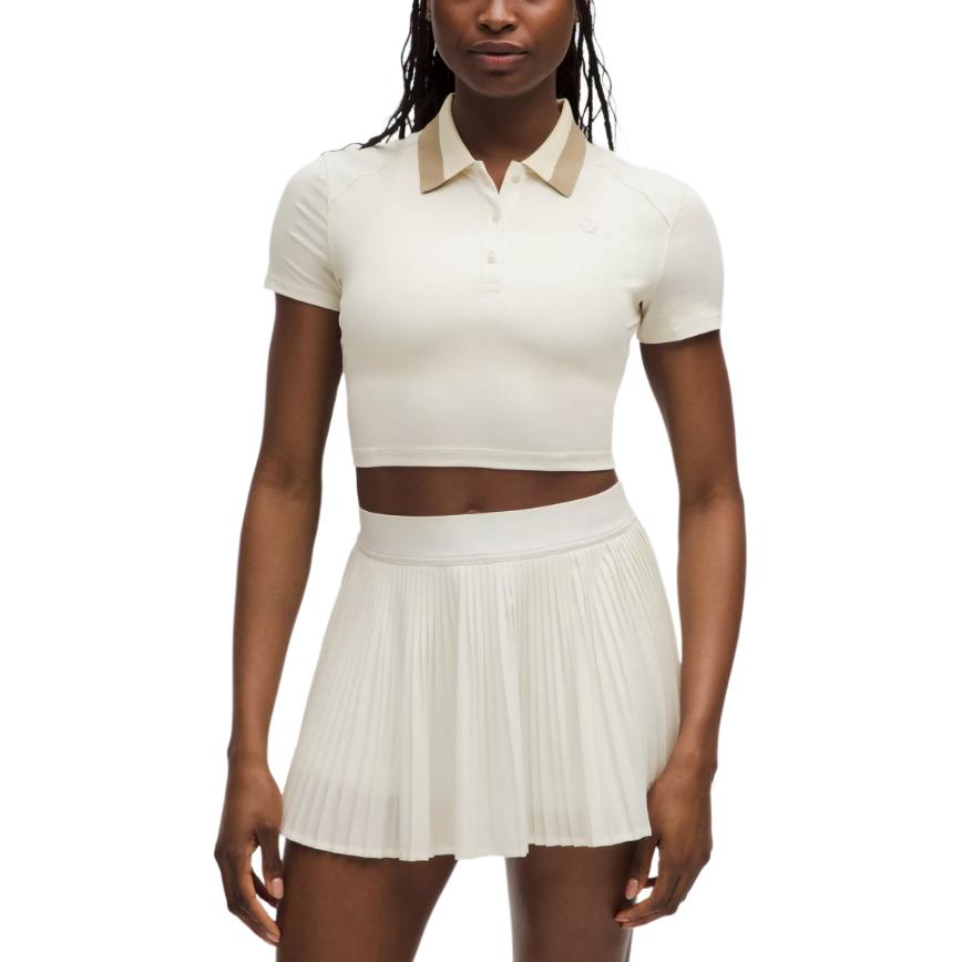 

Пике поло для женщин Lululemon, светло-слоновая кость/коричневый