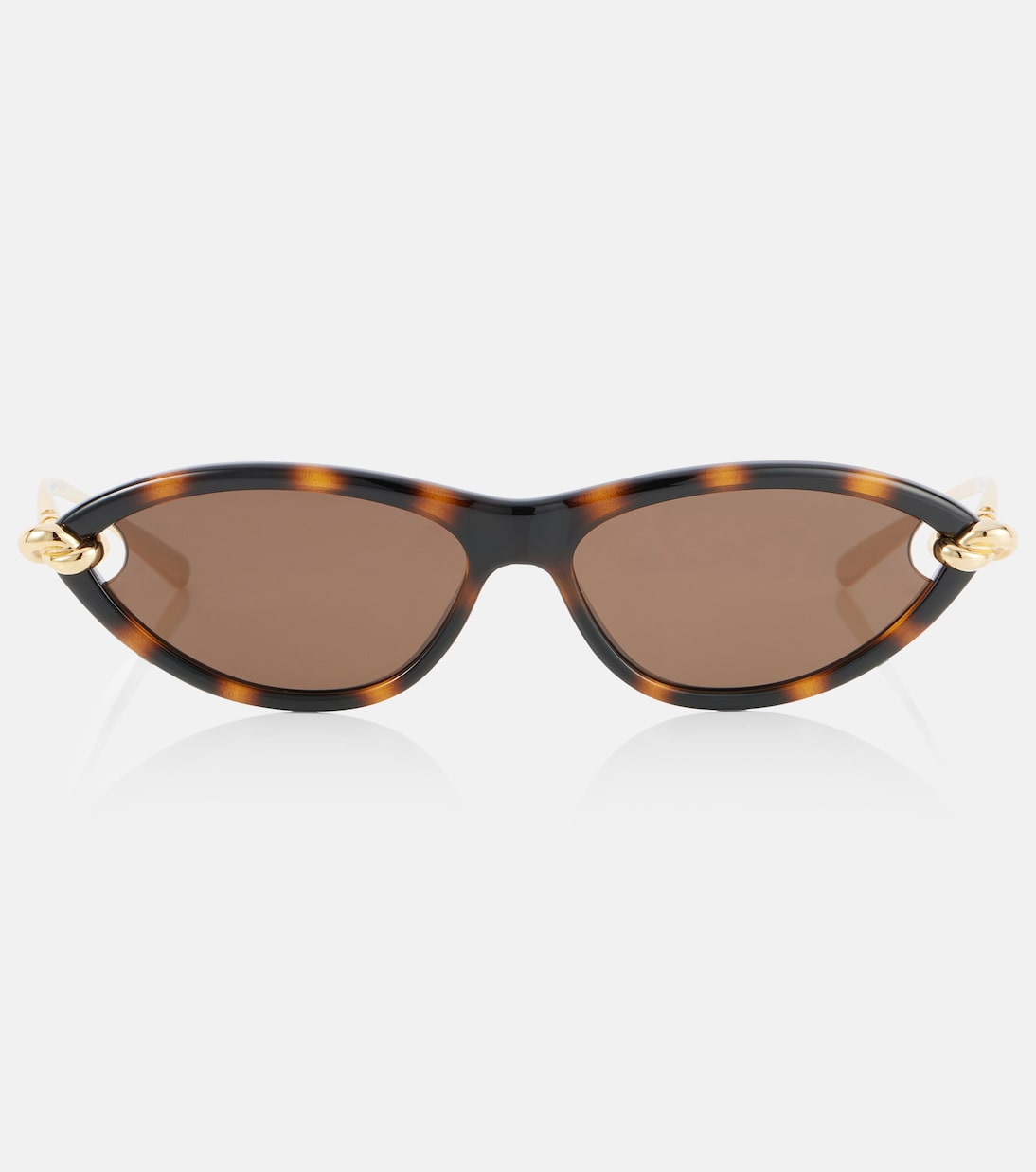 

Кошачий глаз солнцезащитные очки Bottega Veneta, Havana-Gold-Brown