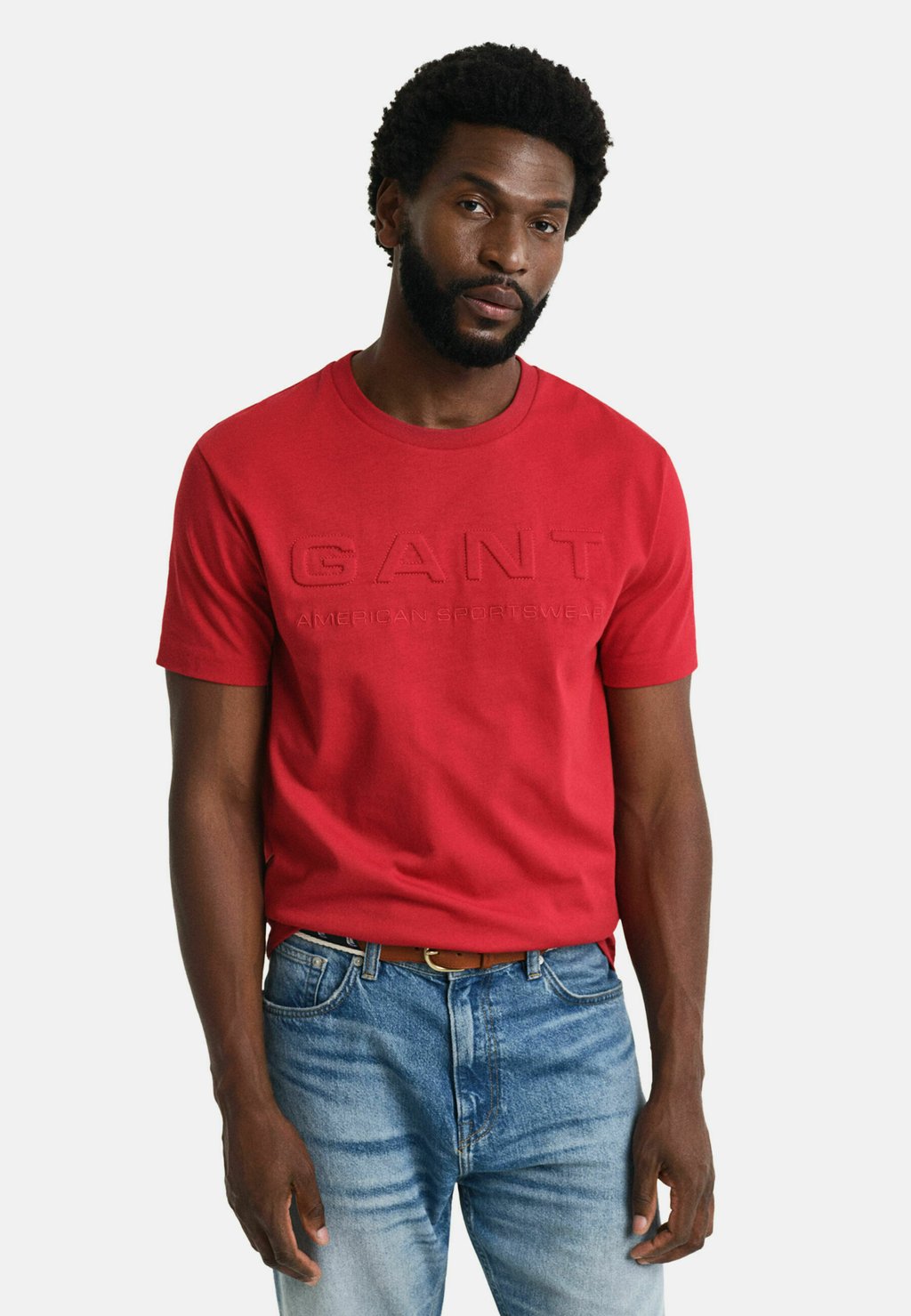 

Футболка с принтом EMBOSSED GANT, красный