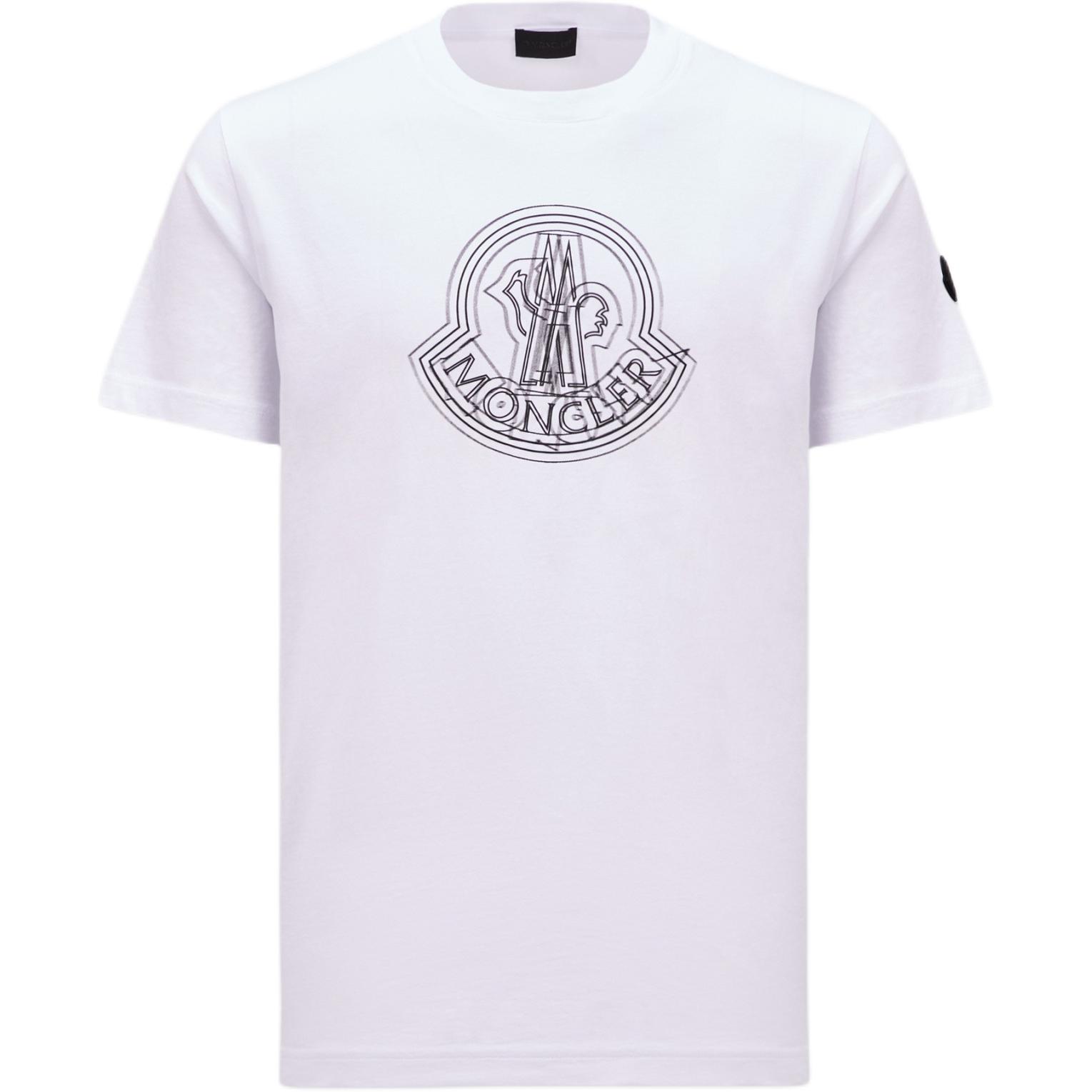 

Футболка Moncler из хлопка с аппликацией логотипа, белая
