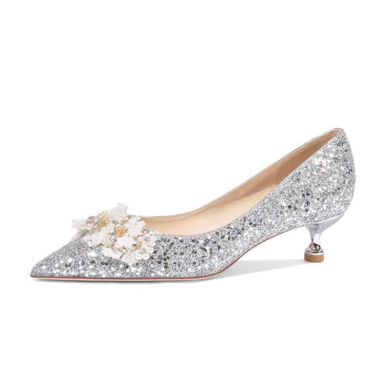 Туфли женские на высоком каблуке Imono, цвет Champagne Gold 4cm