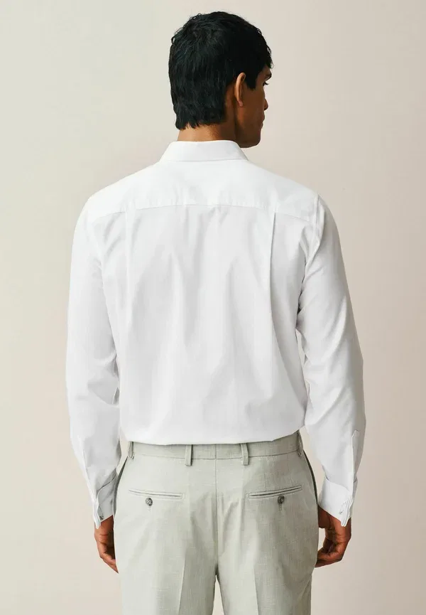 Рубашка смарт Regular Fit Rich Textured Easy Care Next, белый — фото 3