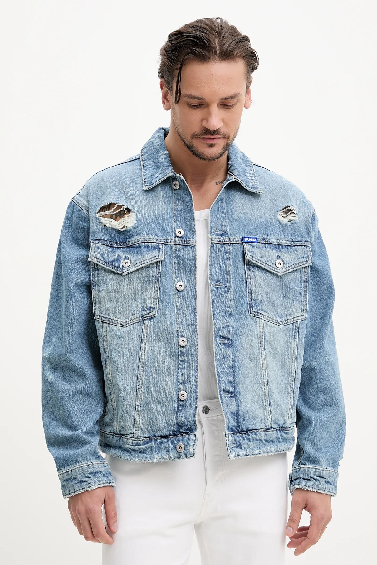 

Джинсовая куртка Hugo Blue, синий