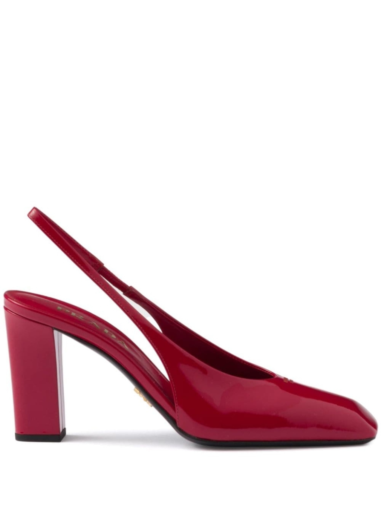 Туфли с ремешком на пятке Prada, красный