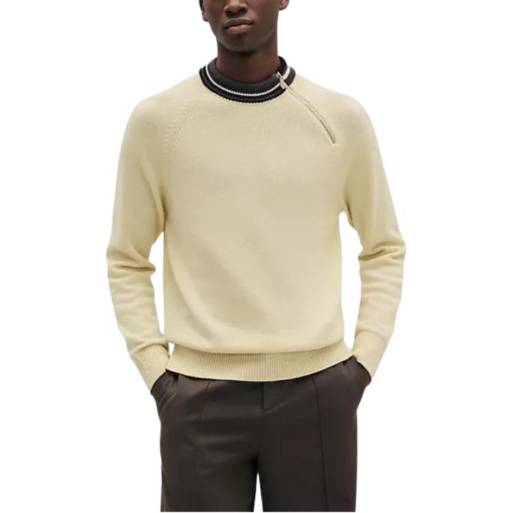 

Мужской кашемировый свитер FW25 Hermes, бежевый желтый