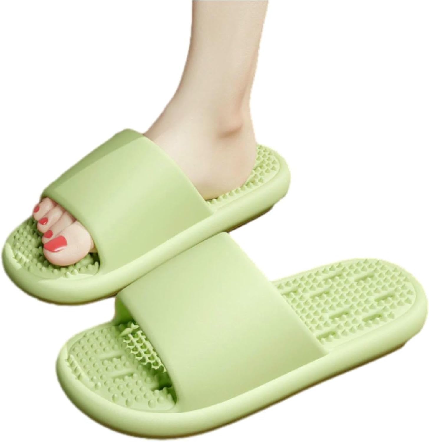 

Женские и мужские массажные сланцы с мягкой подошвой, против скольжения, быстро сохнущие, для улицы, пляжа, бассейна, дома и ванной, для пар Dcehgew, зеленый