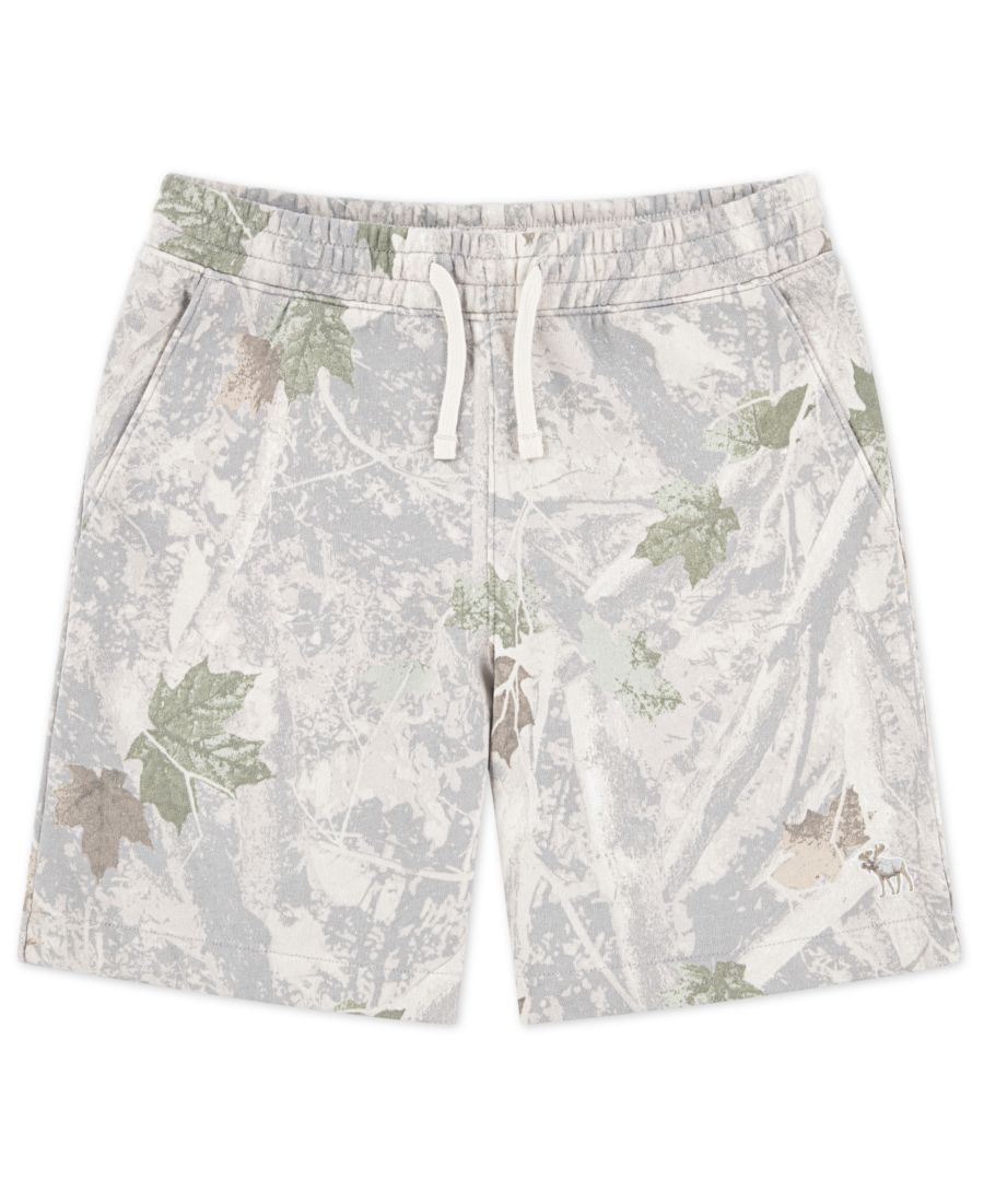 Детские флисовые шорты Essential abercrombie kids, Camo/Gray — фото 4