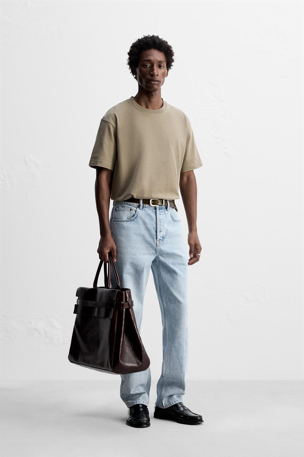 

Сверхтяжелая футболка ZARA, цвет Taupe grey