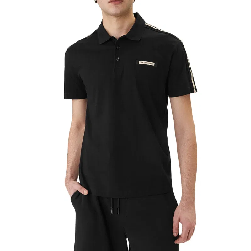 Поло EA7 SS26 мужское EMPORIO ARMANI, Black — фото 4