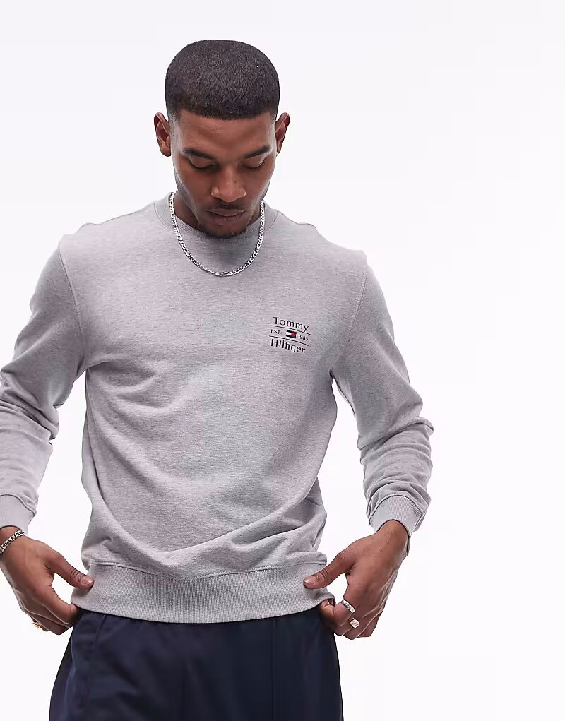 

Толстовка с логотипом серого цвета Tommy Hilfiger