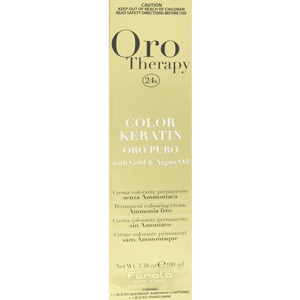 

Oro Therapy Color Keratin Puro Перманентная крем-краска для волос 100 мл 10,1 Светлый платиновый пепел, Fanola