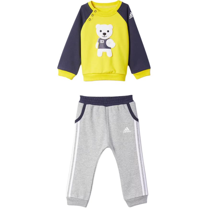 

Повседневная спортивная одежда для младенцев и малышей Adidas, Yellow Top+Gray Pants