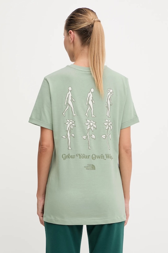 

Футболка хлопковая Connect Relaxed The North Face, зеленый
