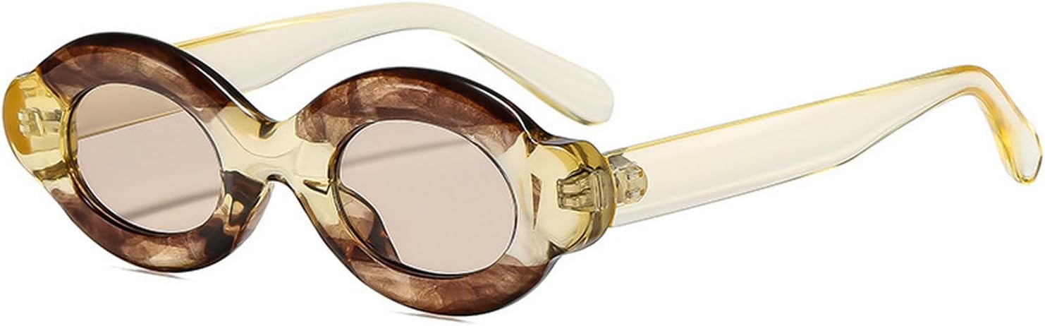 

Солнцезащитные очки Laureles овальной формы, женские, цвета шампанского, надувные солнцезащитные очки для мужчин, маленькие круглые очки для женщин, защита от УФ-излучения UV400, C5