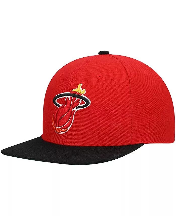 

Мужская красно-черная кепка Miami Heat Hardwood Classics Team Two-Tone 2.0 Snapback Mitchell & Ness