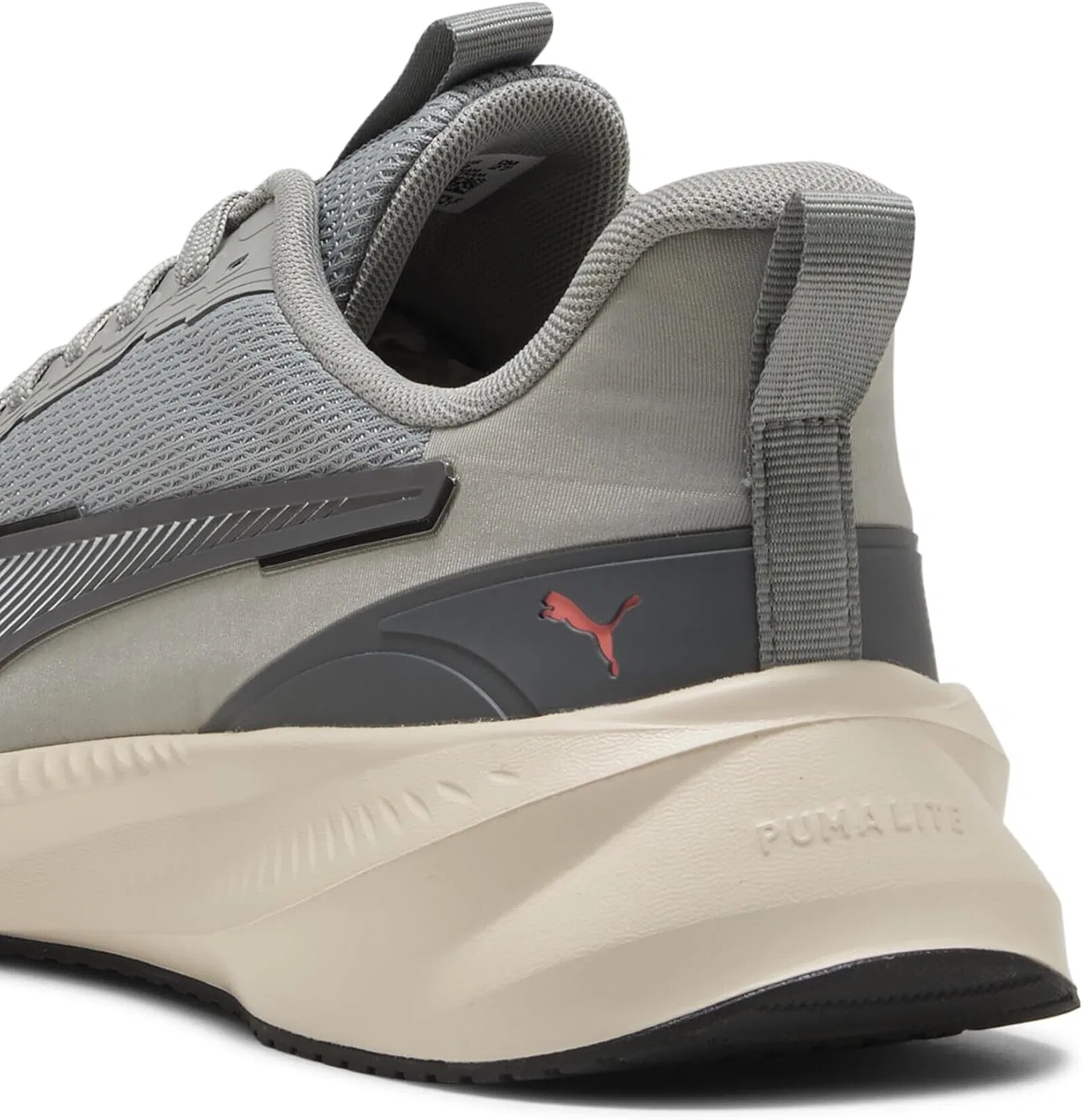 Кроссовки для бега Puma Flyer Lite 3 унисекс, Alpine Snow Flat Light Gray Black Glowing Red — фото 2