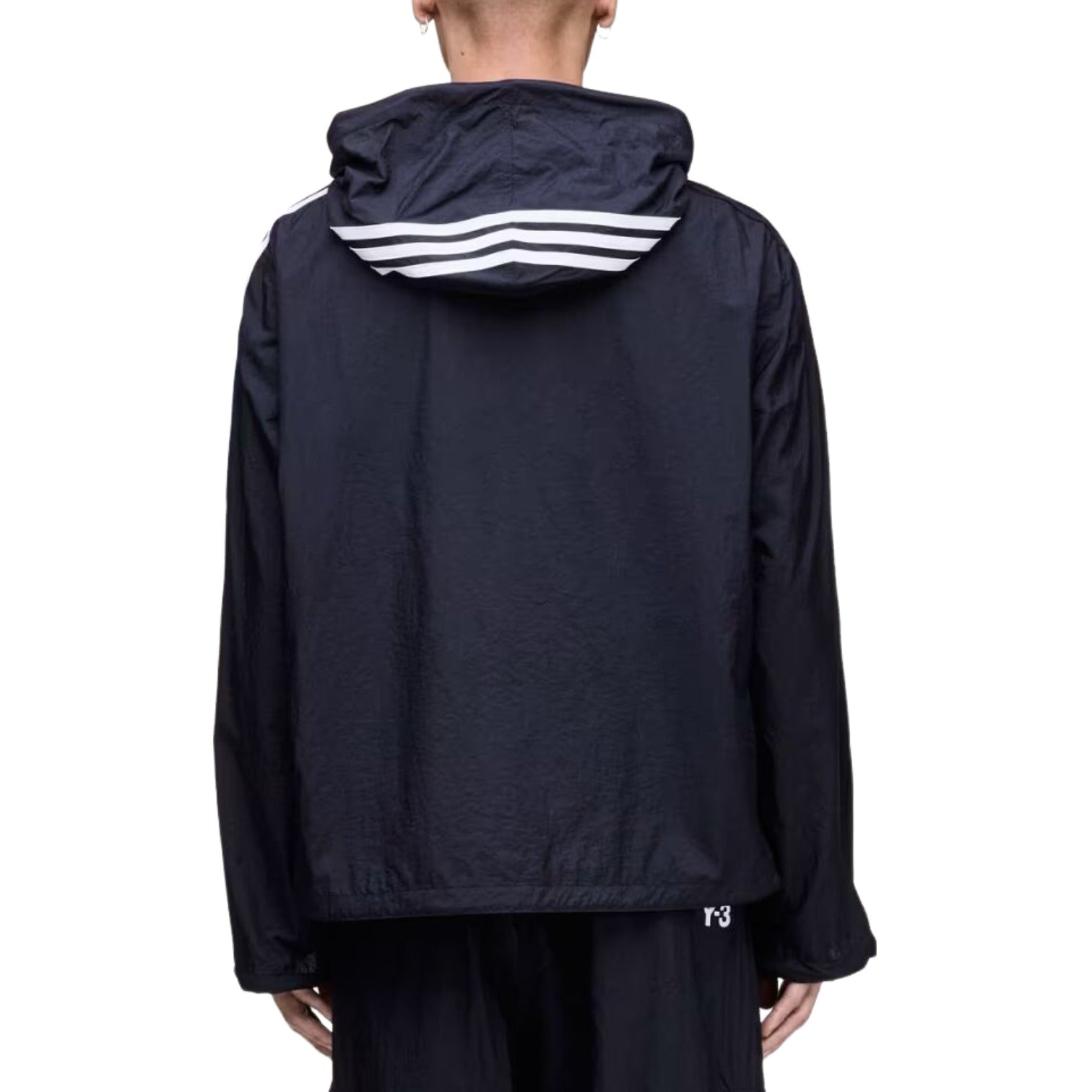 Спортивная футболка Adidas Y-3 Nylon Wired 3 Stripes Track Top 'Black' — фото 4